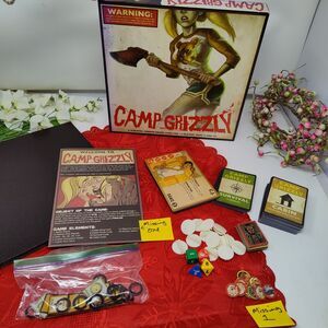 Camp Grizzly Board Game Base Game (Ameritrash Games) Missing 1 Piece See Pics